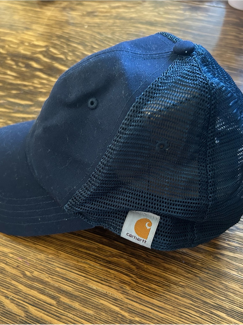 Carhartt Dark Blue Mesh Trucker Cap with Logo Patch
